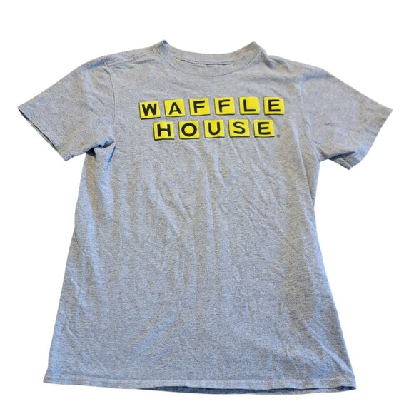 WAFFLE HOUSE AMERICAN ROADTRIP YOUTH SHORT SLEEVE Gray T SHIRT Sz L - Picture 1 of 6